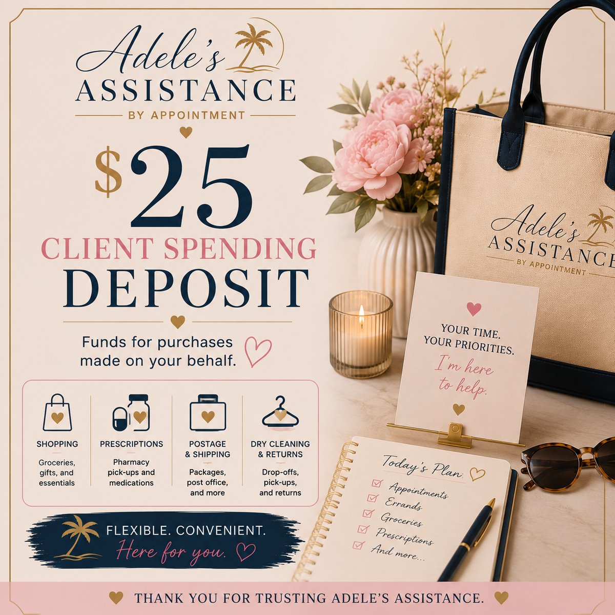 $25 Client Spending Deposit